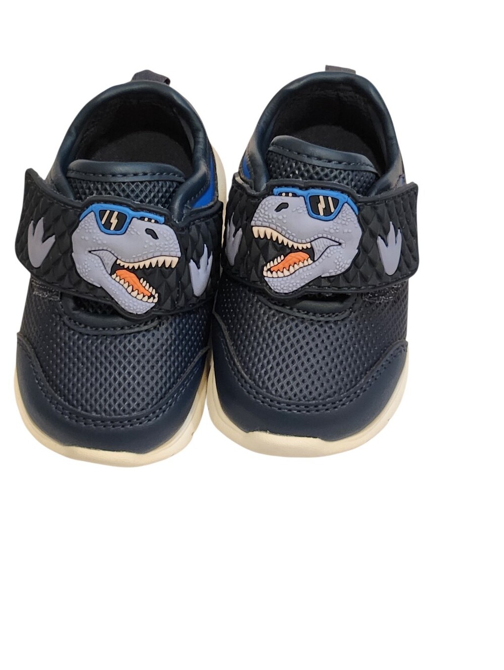 Carter's Just One You Boys Dinosaur Hook & Loop Strap Sneakers US 3 Blue/Orange